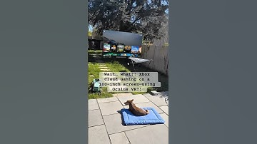 First time trying Xbox Cloud gaming in VR with Oculus on a 100” screen in my backyard #vr #vrgaming