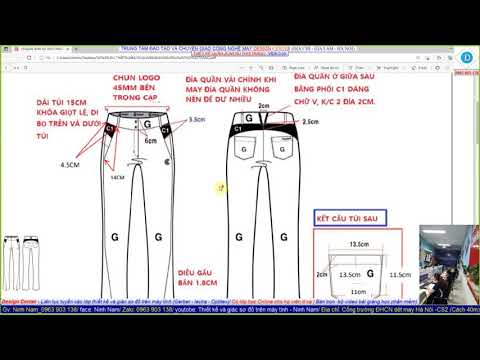 Video THIẾT KẾ QUẦN JEAN NỮ THỜI TRANG - GERBER (VIDEO 72) - YouTube