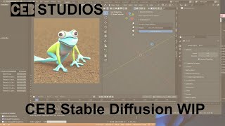 Blender with Stable Diffusion Native WIP (no audio)