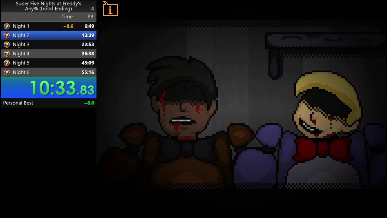 Any% (Good Ending) in 51:31 by JacobSC - Super Five Nights at