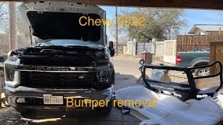 Removing Chevy 2022 3500 front bumper/grill