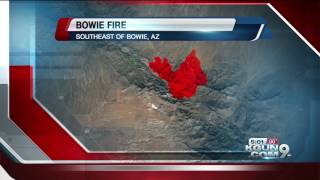 Bowie Fire 90 percent contained