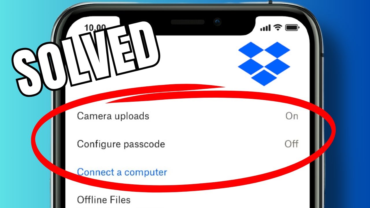 How to enable passcode on Dropbox