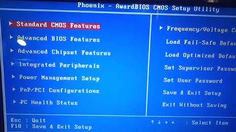 CMOS setting after changing the battery.