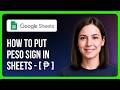 How To Put Peso Sign In Google Sheets - [₱]