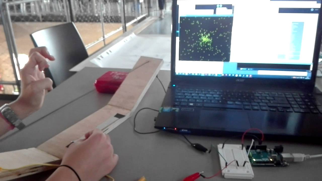 Particle emitting Stretch Instrument - YouTube