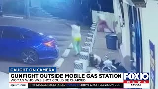 Surveillance video captures gun battle at Mobile gas station