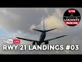 LANZAROTE AIRPORT RWY21 LANDINGS + CROSSWINDS #3 | LanzaroteWebcam