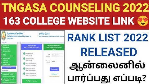 tngasa counselling 2022 | tn govt arts college admission 2022 | tngasa rank list 2022 | tngasa ug