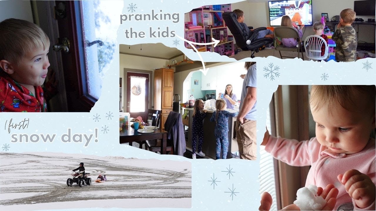 Celebrating a Birthday, Pranking the Kids and IT'S THE FIRST SNOW DAY! ❄️