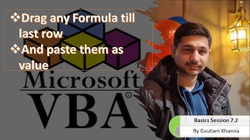 VBA Session 7 Part 2 |  Drag/Autofill any formula till Last Row on the basis of other Column