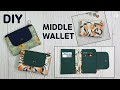 DIY FABRIC MIDDLE WALLET/ Bifold Wallet/ sewing tutorial [Tendersmile Handmade]