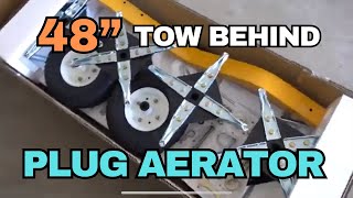 Yardworks 48 Tow Behind Plug Aerator - REVIEW & UNBOXING