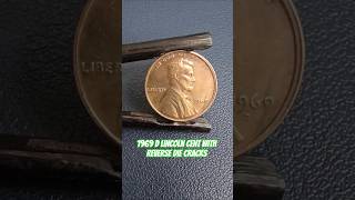 1969 D Lincoln Cent with Reverse Die Cracks #shorts #errorcoins #errorcoin