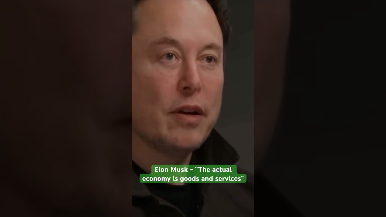 “The actual economy is goods and services “- Elon Musk 