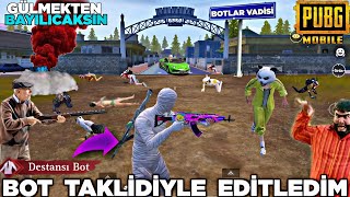 BOT TAKLİDİYLE EDİTLEDİM 😂 DESTANSI BOT ÜNVANINI ALDIM 😱 PUBG MOBİLE KOMİK MONTAJ