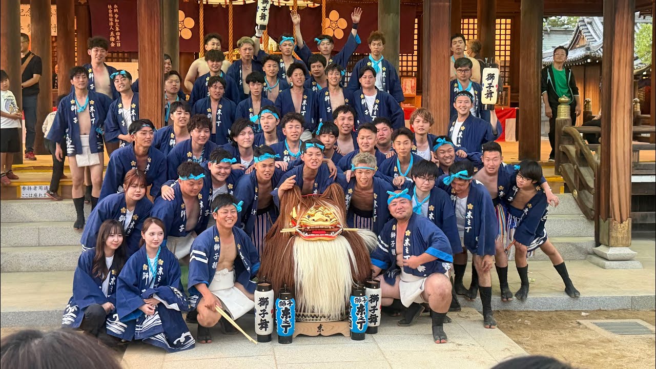 令和7年　本宮　本殿前獅子舞