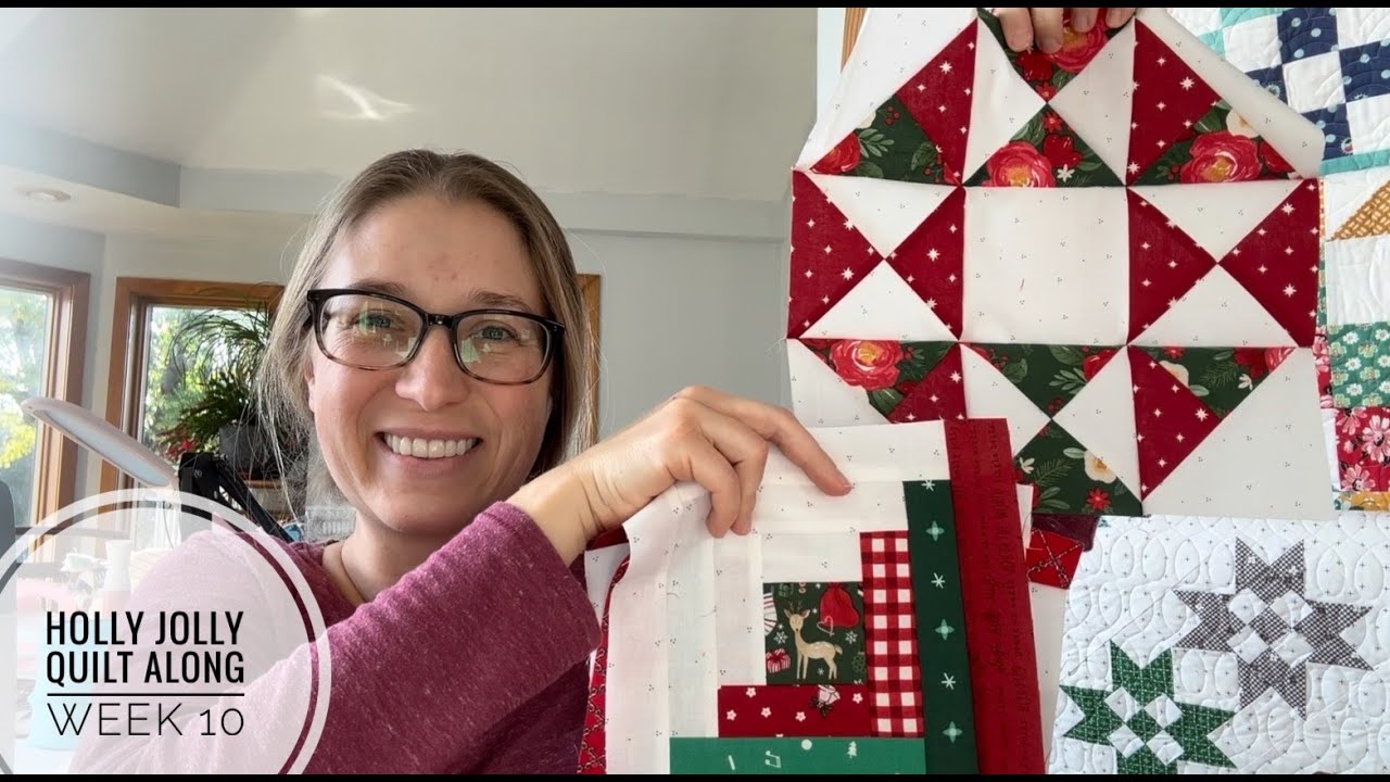 Лоскутное одеяло Holly Jolly Sampler — мексиканская свадьба 10-й недели и ирисковое печенье, виде...