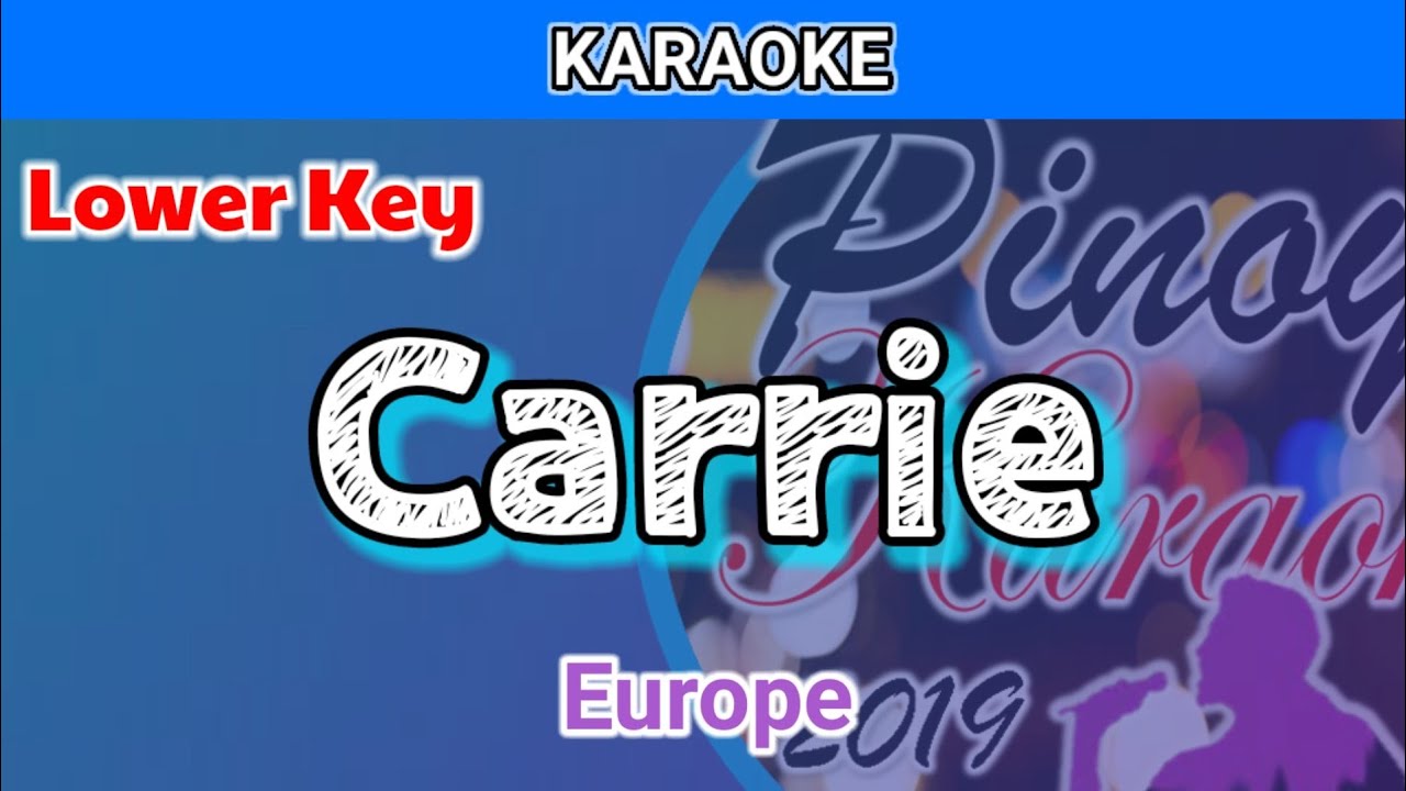 Carrie by Europe (Karaoke Lower Key) YouTube