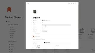 Details How to Add Class | Notion Student Planner Update