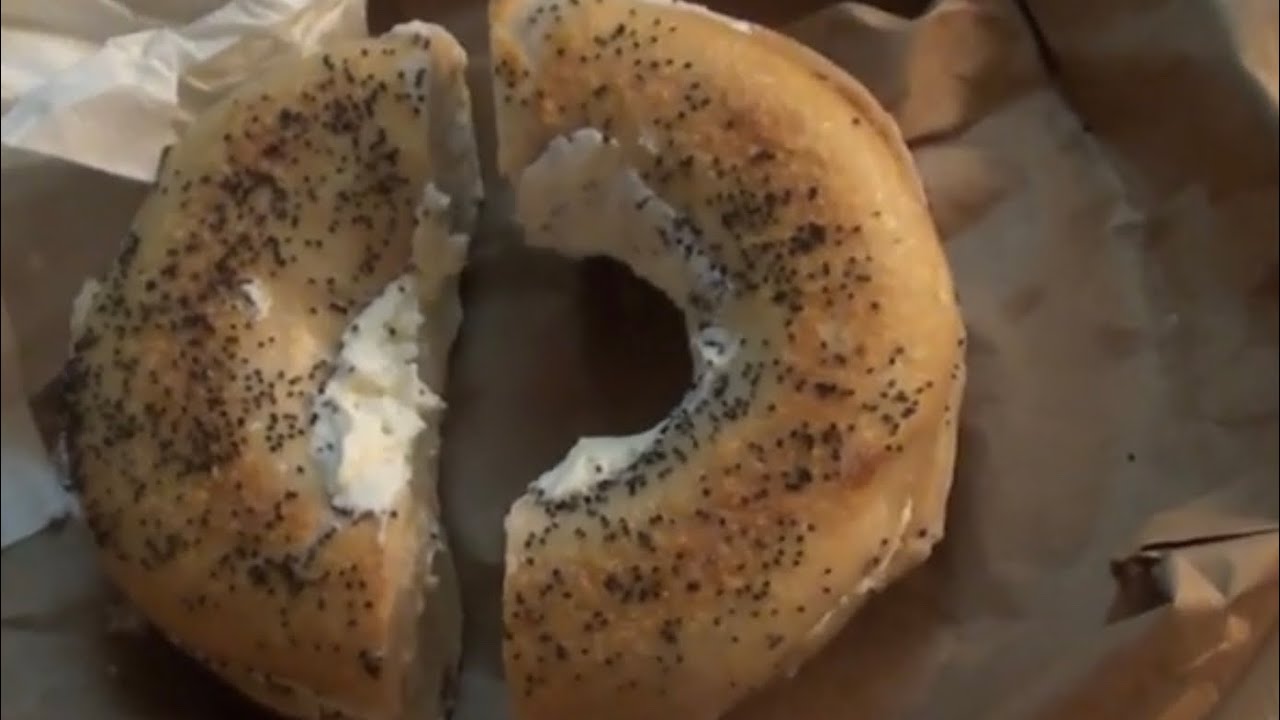 Eating/Whisper: Bagel with cream cheese