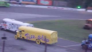 Flat Rock Speedway, September 3 2022 School Bus Figure 8 Race