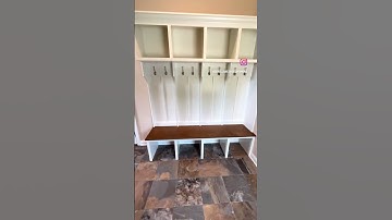 Modern Farmhouse Mudroom Bench Storage Solution