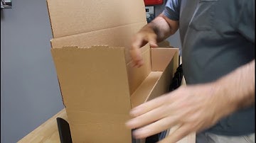 Folding a Long Corrugated Cardboard Mailer Shipping Box Using a Box Folding Fixture, Jig, Tool