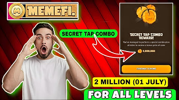 (Level 1-11) Memefi Secret Reward Combo | Memefi 2,000,000 Coins Code | Memefi Today Combo | #Memefi