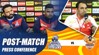PKL 10 Eliminator 2 Gujarat Giants vs Haryana Steelers Press Conference ft-Fazel Atrachali & Jaideep