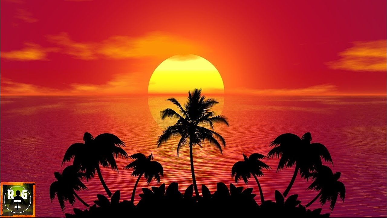 Relaxing Music Beautiful Sunset Ambience with Soothing Piano & Guitar