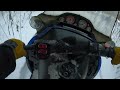 gopro 1997 skidoo grand touring 700 triple ride while winter camping #skidoo #gopro #brappp #foryou