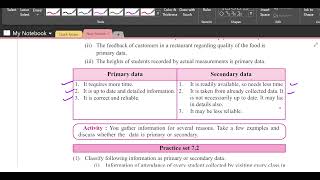 Statistics Primary data and secondary data practice set 7.2 | class 9 Maharashtra board