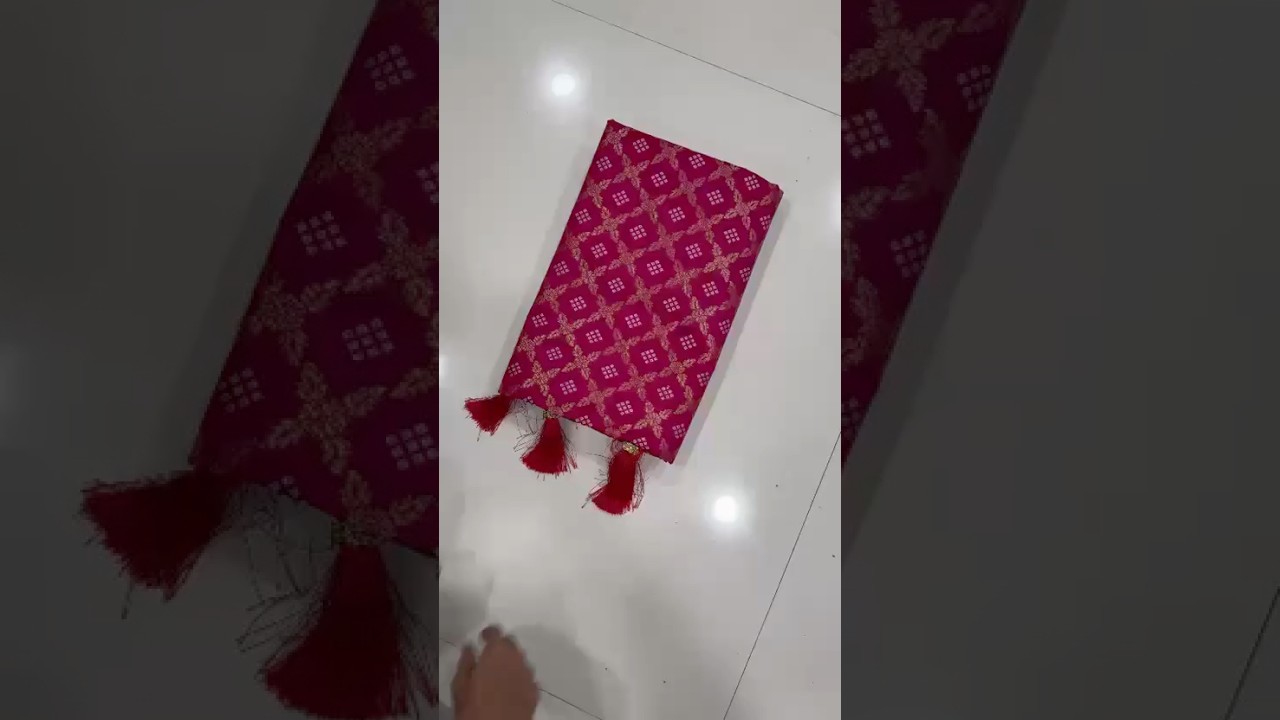 Dola Silk Flower Border Bandhej Paithani Saree