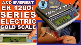 A&D Everest EK1200i Electric Gold Multiple Weighing Units Scale Resimi