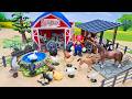 Build a Horse Barn with Farm Adventure and Caring for Horse - Transport Horses Move to New Farm