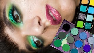 GLITTERY GREEN Colorful Makeup Tutorial