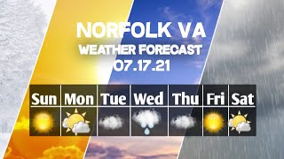 Weather Forecast Norfolk, Virginia ▶ Norfolk weather Forecast 07/17/2021