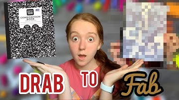 DRAB To FAB: Back To School DIY Composition Notebook Cover!