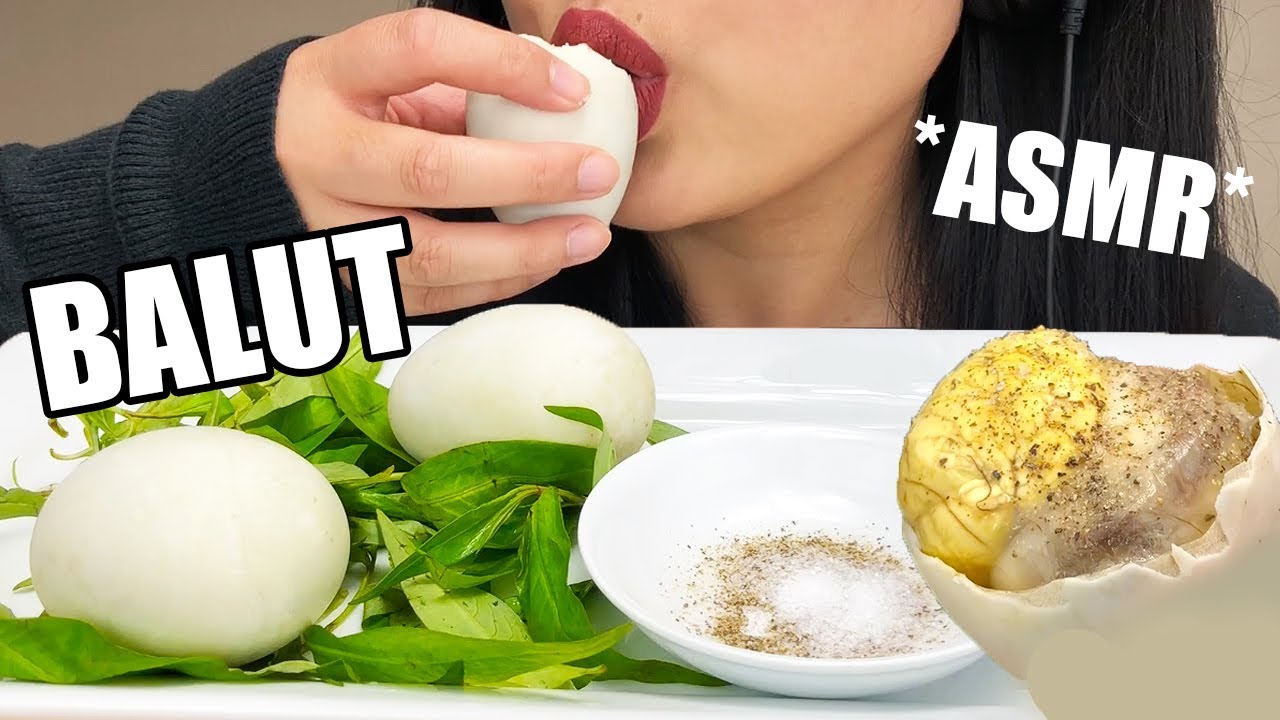 ** ASMR BALUT DUCK EMBRYO ** Eating Sounds | Extremely Exotic Asian Delicacy | ASMR Phan