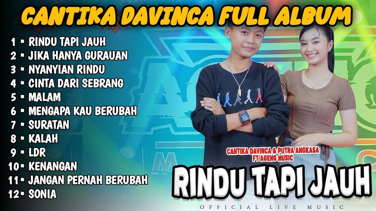 RINDU TAPI JAUH - CANTIKA DAVINCA - AGENG MUSIC FULL ALBUM || CANTIKA DAVINCA FULL ALBUM 