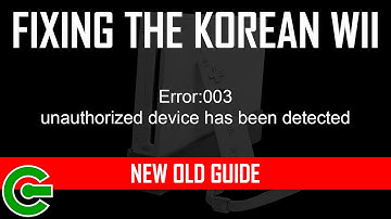 FIXING THE KOREAN WII WITH ERROR 003 : THE NEW OLD GUIDE