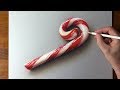 Candy Cane 3D drawing 