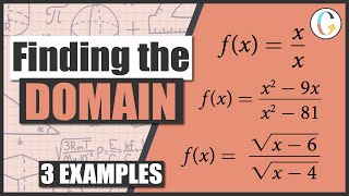 Find the Domain of Each Function Using Interval Notation: f(x) = x/x PLUS 2 MORE EXAMPLES!