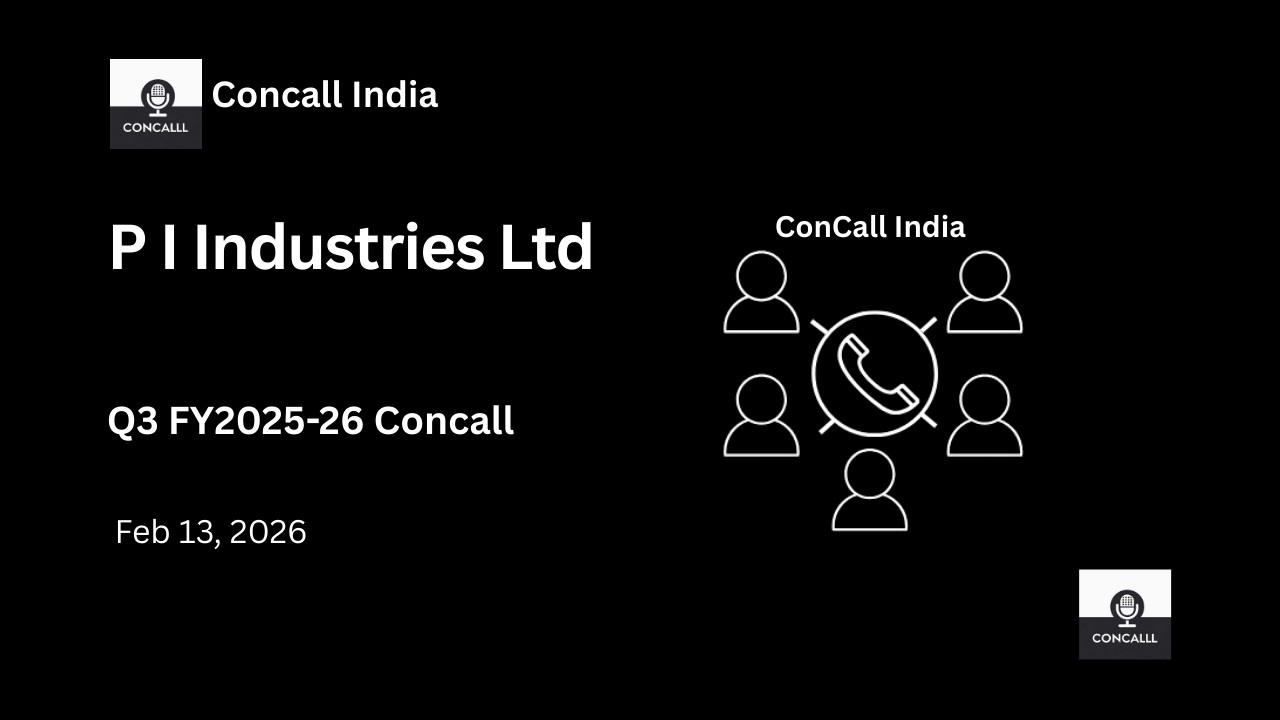 P I Industries Ltd Q3 FY2025-26 Concall