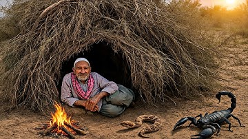 Building a Survival Shelter for a Shepherd in the Iranian Desert | Nomad Life