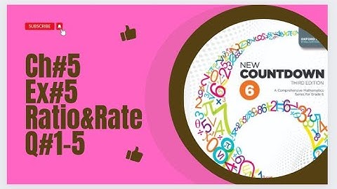 Oxford New countdown book 6 third edition ch:5 Ex#5 Q#(1-5) Ratio and Rate