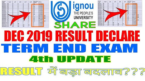 DEC 2019 EXAM RESULT 4th UPDATE||IGNOU RESULT 4th UPDATE||IGNOU RESULT 2019