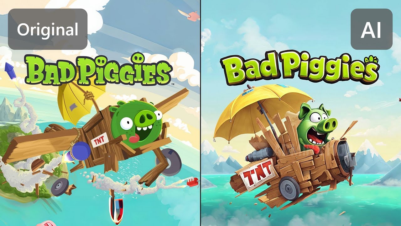 Bad Piggies [Old] Main Theme, but it is continued by AI.