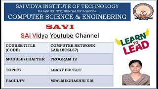 CN LAB18CSL57 LEAKY BUCKET Program 12